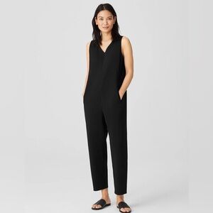 Eileen Fisher Classic Black Sleeveless Jumpsuit